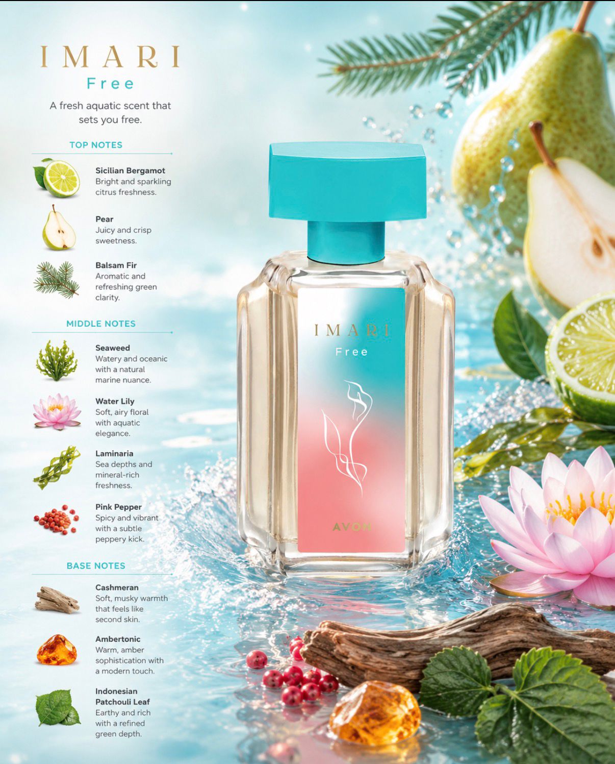Avon Imari Free Gift Set – Eau de Parfum 50ml + Body Lotion 125ml + Roll - On Deodorant - Timavie