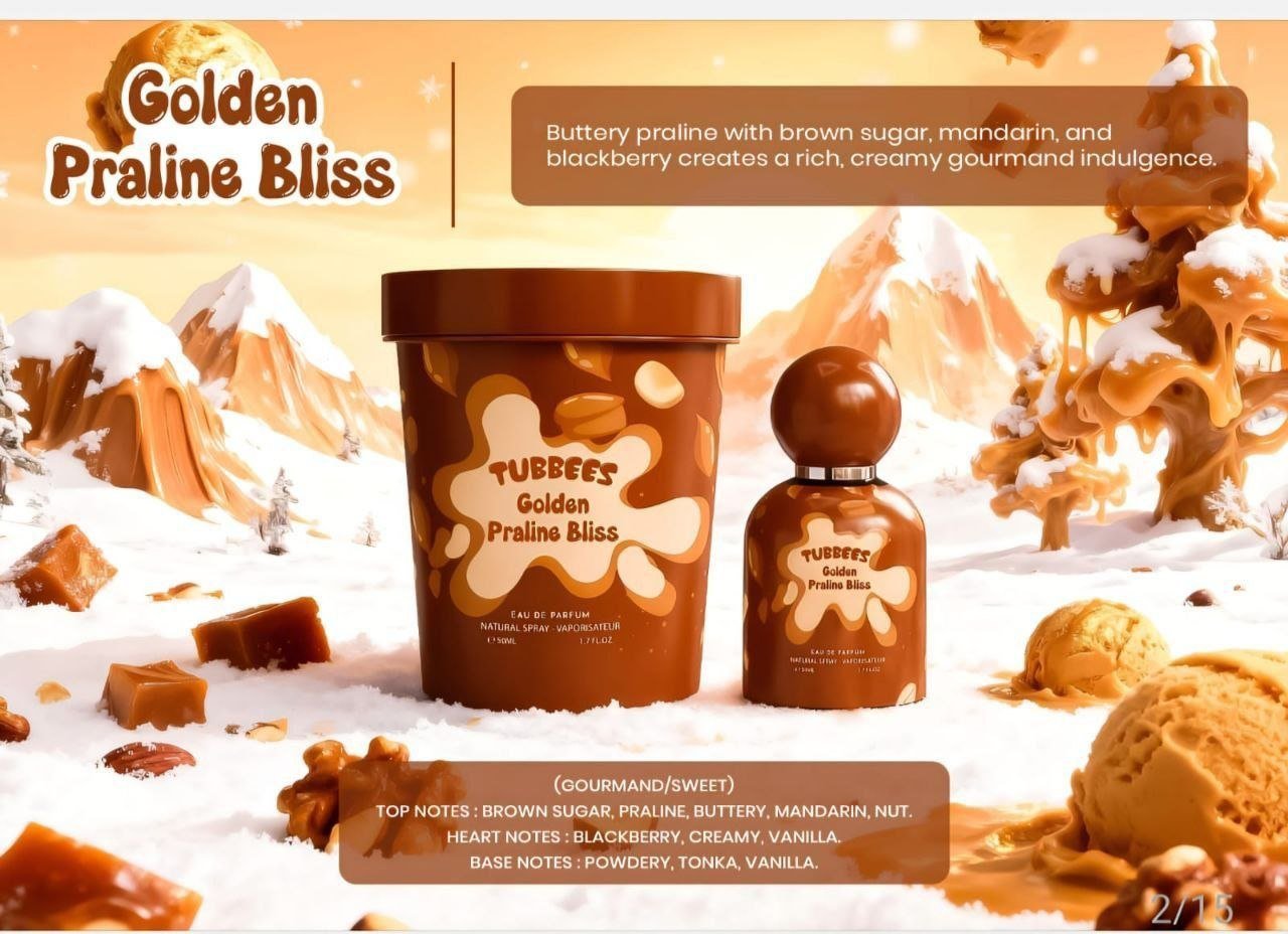 Tubbees Golden Praline Bliss Eau de Parfum 50ml - Timavie