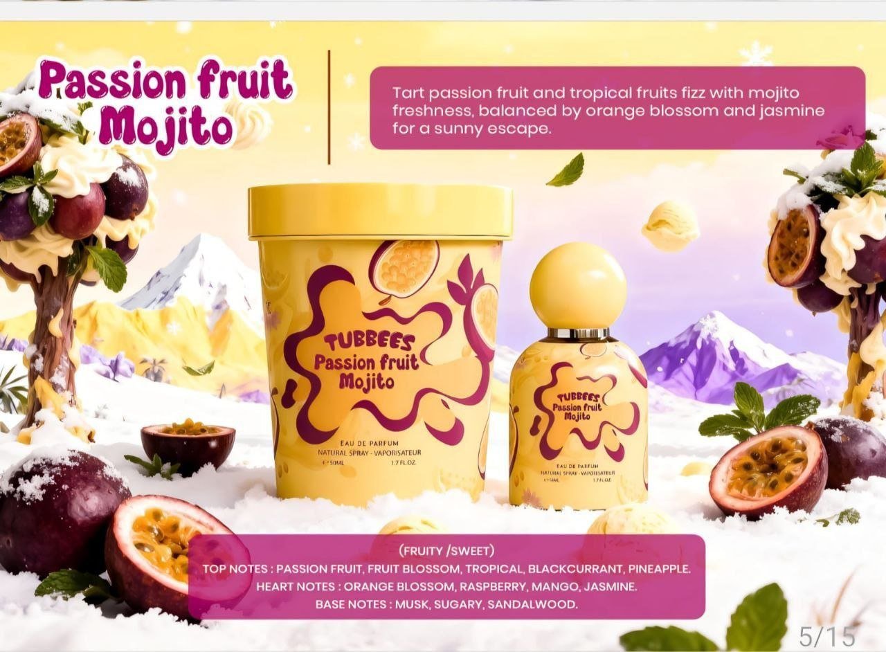 Tubbees Passion Fruit Mojito Eau de Parfum 50ml - Timavie