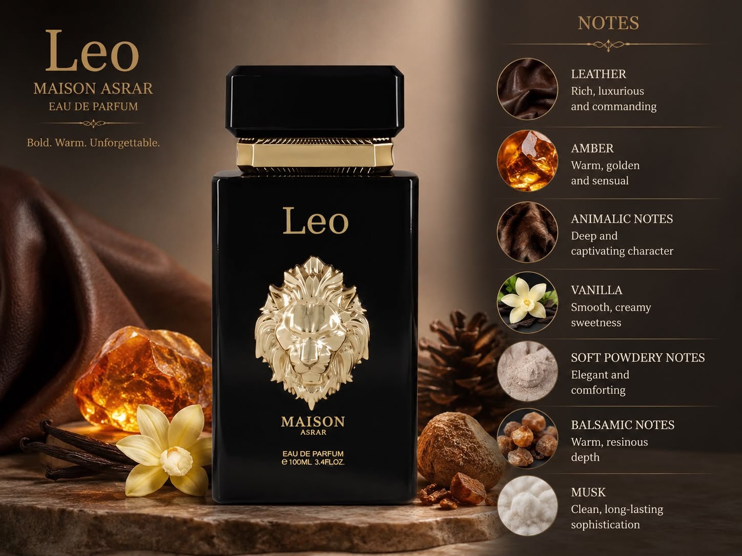Maison Asrar Leo Eau de Parfum 100ml - Timavie