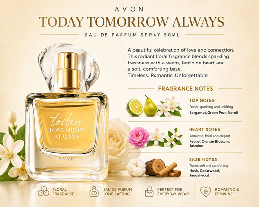 Avon Today Eau de Parfum 50ml – Fresh Floral Fragrance for Women
