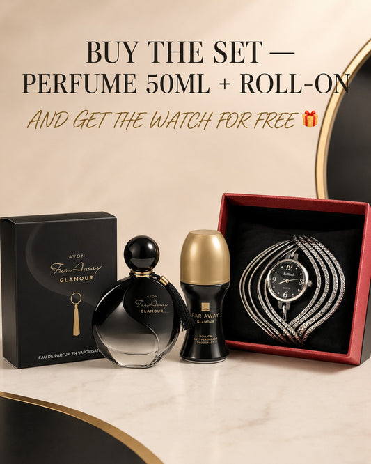 Avon Far Away Glamour Eau de Parfum 50ml + Roll-On Anti-Perspirant Set