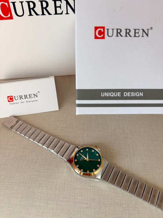 Curren Women's Watch – Rose Gold Crystal Dial & Full Crystal Bezel - Timavie