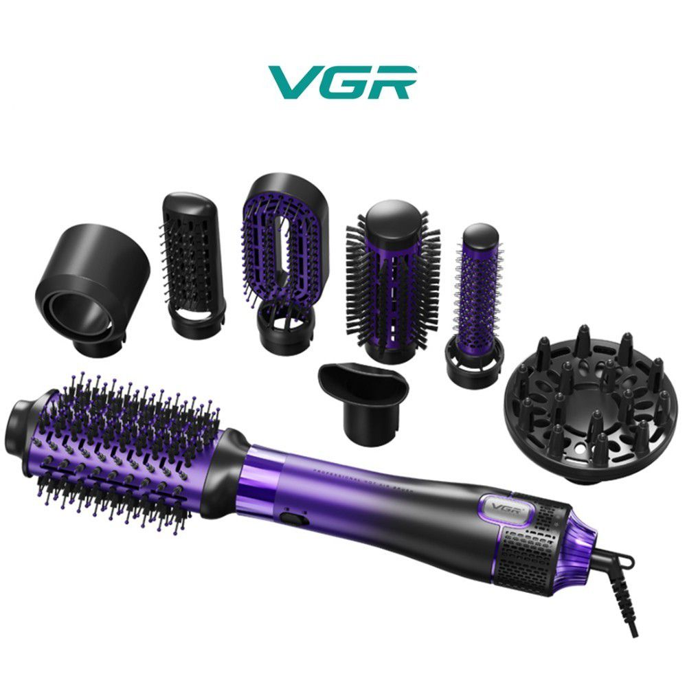 VGR V - 488 8 - in - 1 Professional Hot Air Brush – Dry, Style & Curl - Timavie