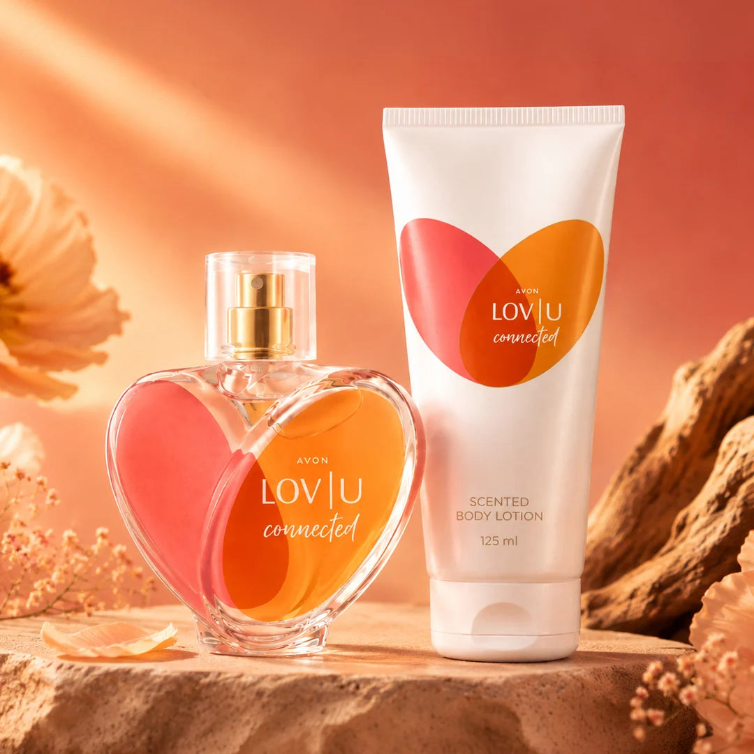 Avon Lov U Connected Set – Perfume 50ml + Body Lotion 125ml
