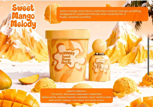 Tubbees Sweet Mango Melody Eau de Parfum 50ml - Fruity Oriental Fragrance