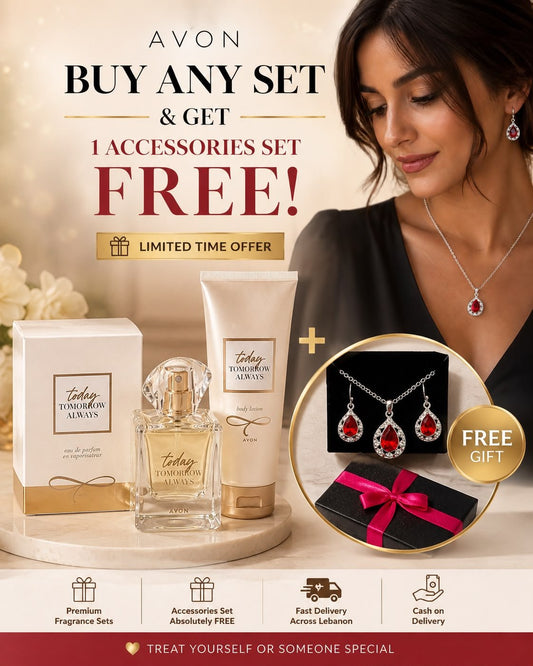 Avon Today Tomorrow Always – Limited Offer Set | EDP + Body Lotion + Free Accessories - Timavie