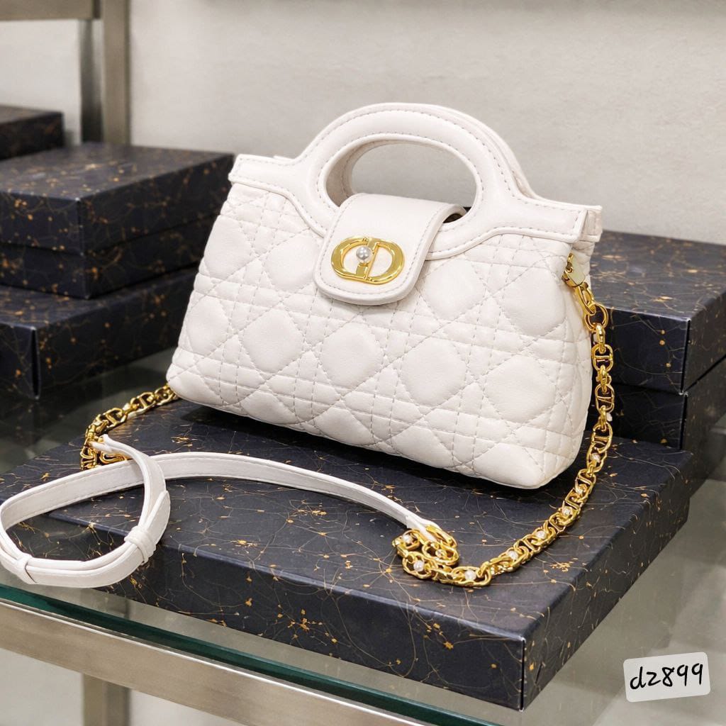 Dior Style Quilted Mini Handbag with Chain Strap - Timavie