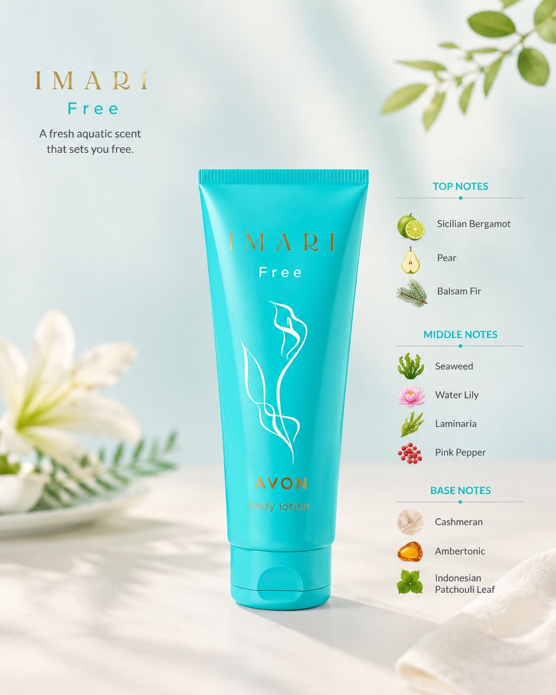 Avon Imari Free Gift Set – Eau de Parfum 50ml + Body Lotion 125ml + Roll - On Deodorant - Timavie