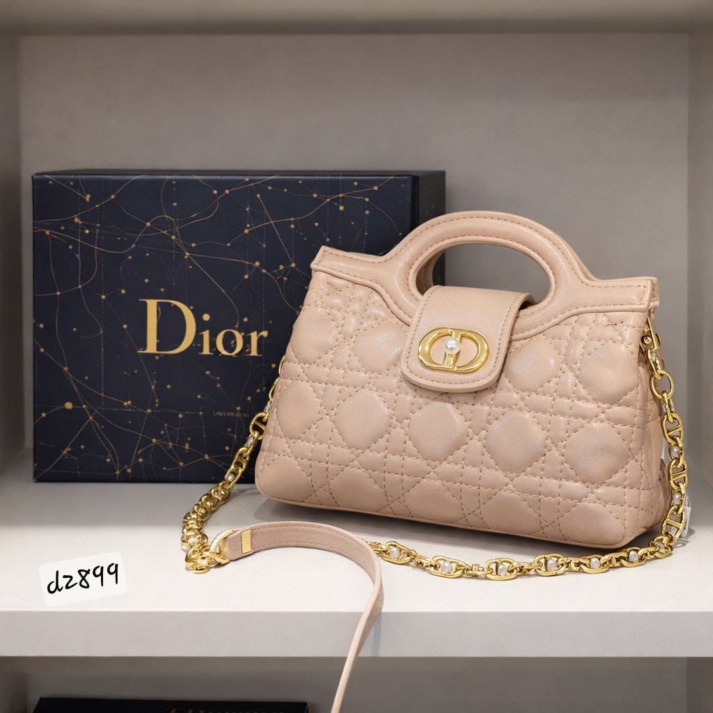Dior Style Quilted Mini Handbag with Chain Strap - Timavie