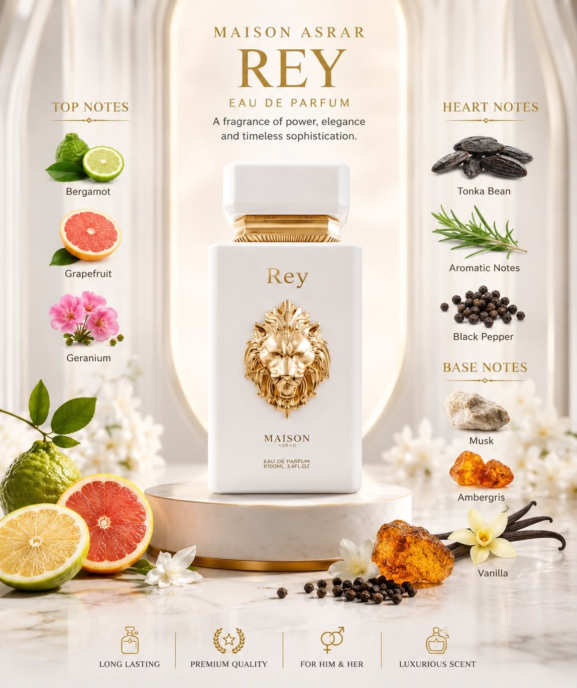 Maison Asrar Rey Eau de Parfum 100ml - Timavie