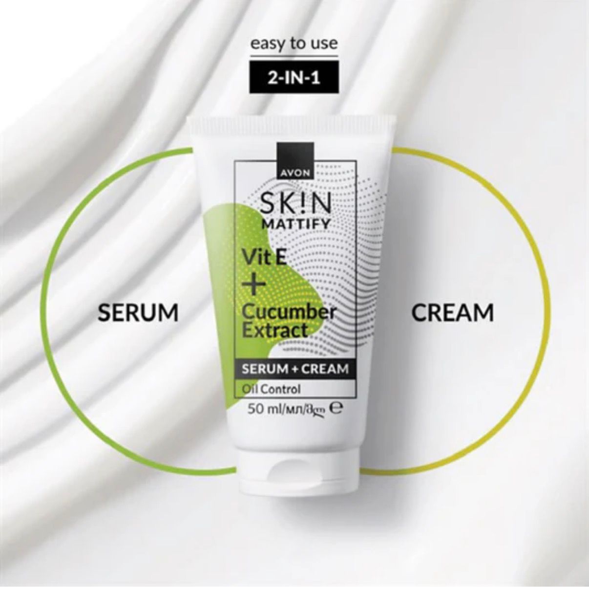 Avon SK!N Mattify Serum + Cream with Vitamin E & Cucumber - Avon by Tima