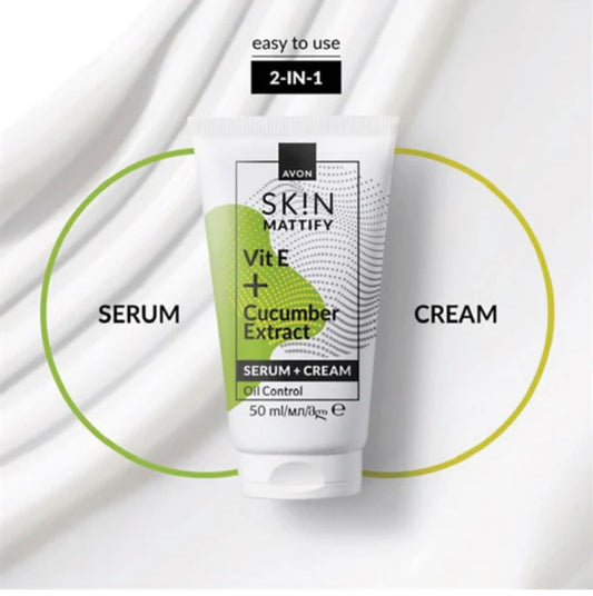 Avon SK!N Mattify Serum + Cream with Vitamin E & Cucumber - Avon by Tima