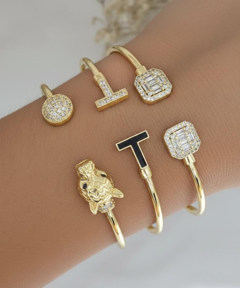 Golden Crystal Charm Bracelets - Timavie