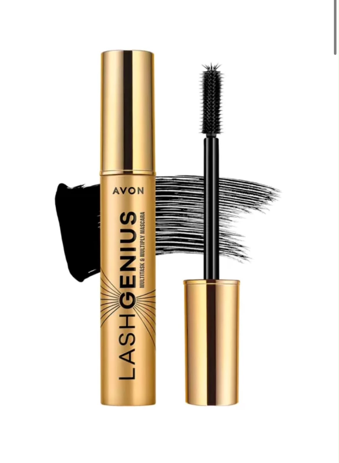 Avon LashGenius 5-in-1 Multitask Multiply Mascara tube and brush